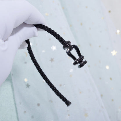 [Perla Lux]FORCE LARGE SERIES HORSESHOE BLACK SAMURAI BRACELET