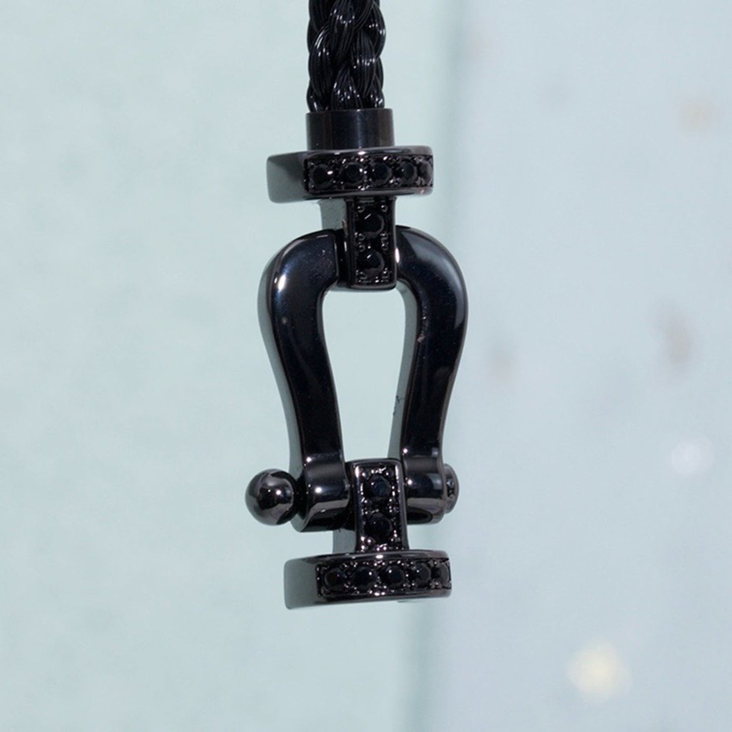 [Perla Lux]FORCE LARGE SERIES HORSESHOE BLACK SAMURAI BRACELET