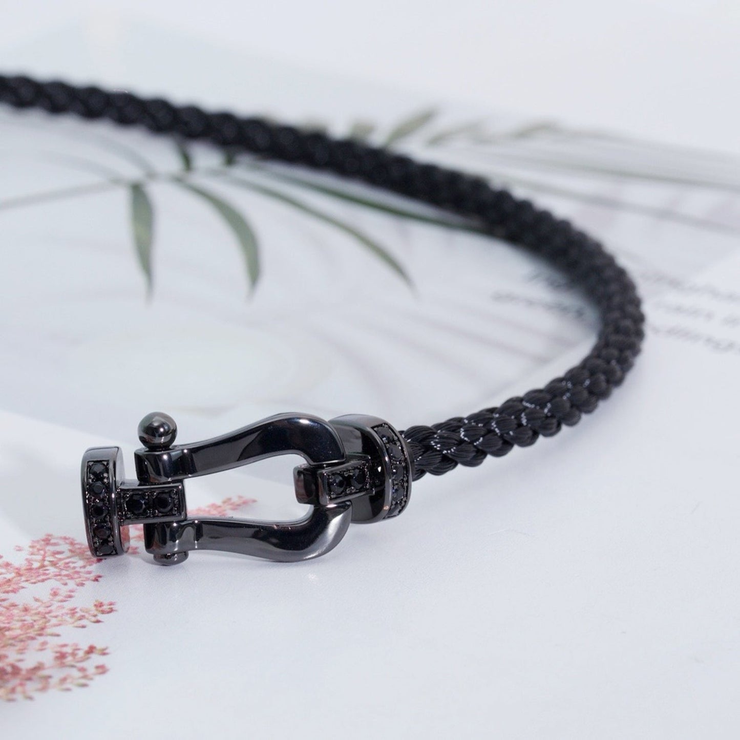 [Perla Lux]FORCE LARGE SERIES HORSESHOE BLACK SAMURAI BRACELET