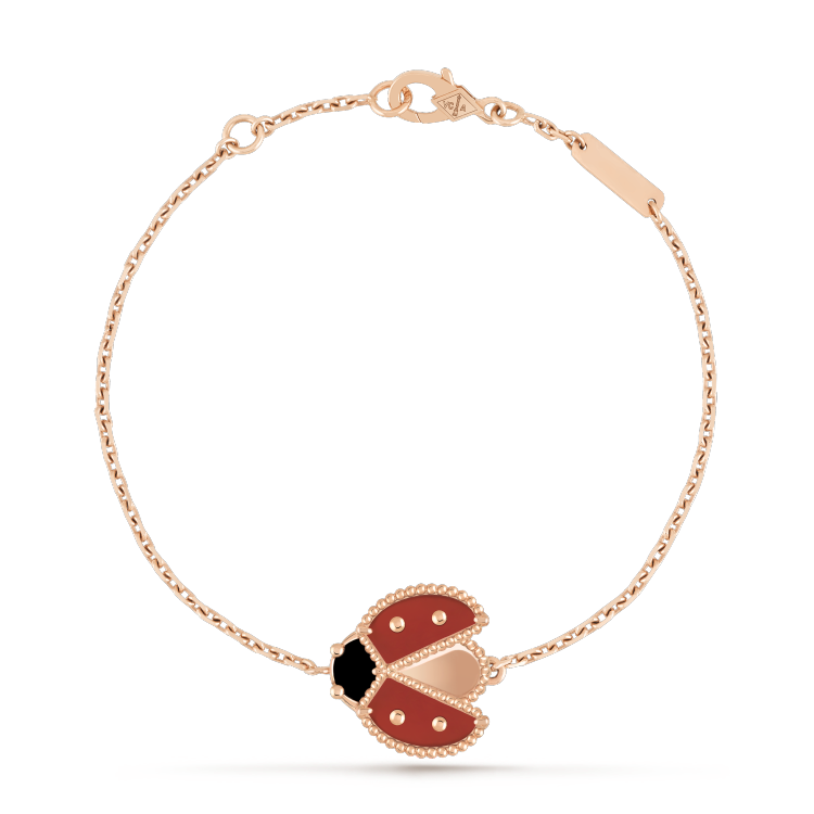 [Perla Lux]LUCKY SPRING 1 MOTIF PINK GOLD BRACELET