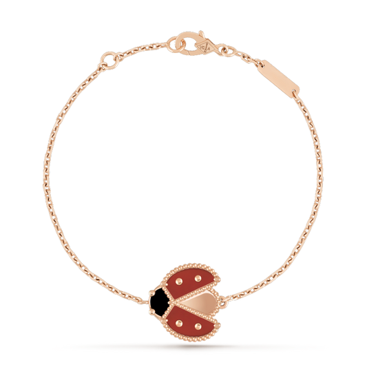 [Perla Lux]LUCKY SPRING 1 MOTIF PINK GOLD BRACELET