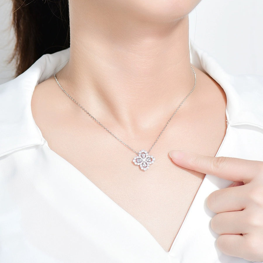 [Perla Lux]LOOP NECKLACE FULL MOTIF DIAMOND 16MM MULTIPLE COLORS