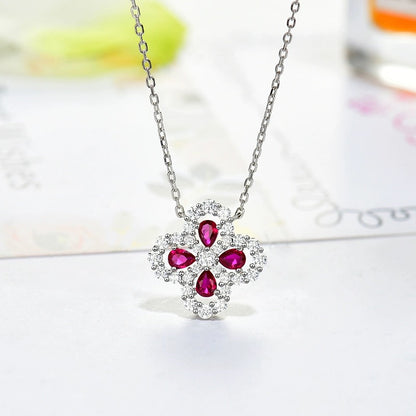 [Perla Lux]LOOP NECKLACE FULL MOTIF DIAMOND 16MM MULTIPLE COLORS