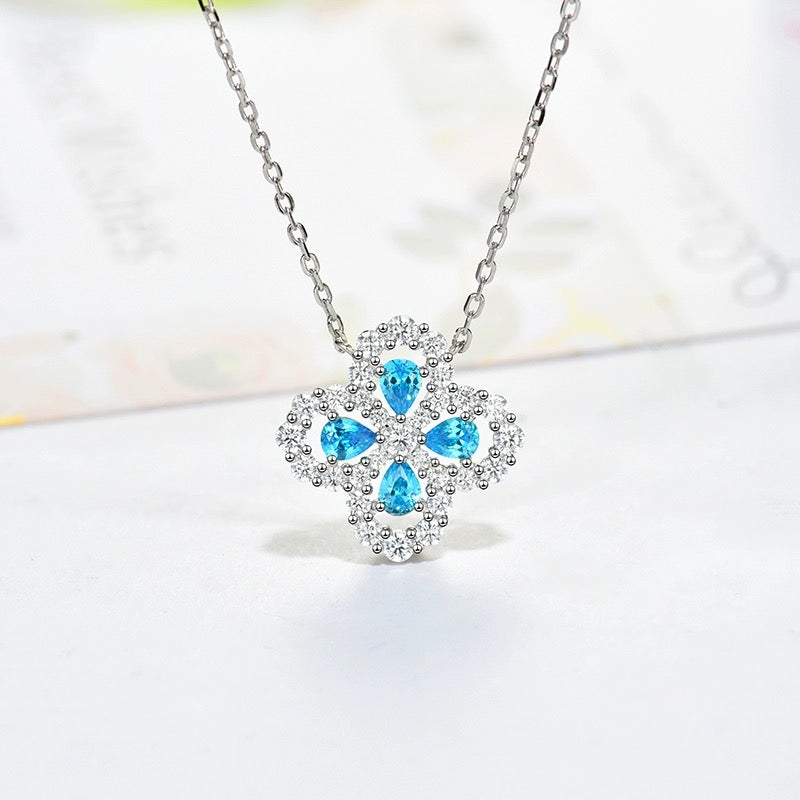 [Perla Lux]LOOP NECKLACE FULL MOTIF DIAMOND 16MM MULTIPLE COLORS