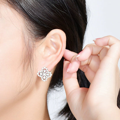 [Perla Lux]LOOP EARRINGS FULL MOTIF DIAMOND 16MM