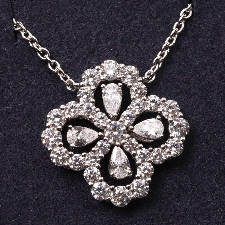 [Perla Lux]LOOP NECKLACE FULL MOTIF DIAMOND 16MM MULTIPLE COLORS