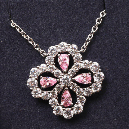 [Perla Lux]LOOP NECKLACE FULL MOTIF DIAMOND 16MM MULTIPLE COLORS