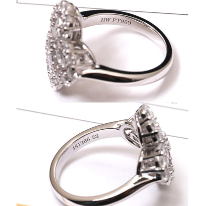 [Perla Lux]LOOP RING FULL MOTIF DIAMOND 16MM SILVE