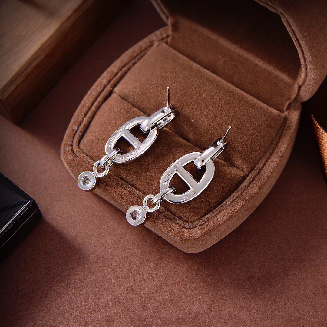 [Perla Lux]HM CHAINE DIAMOND EARRINGS