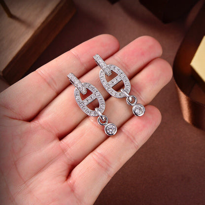 [Perla Lux]HM CHAINE DIAMOND EARRINGS