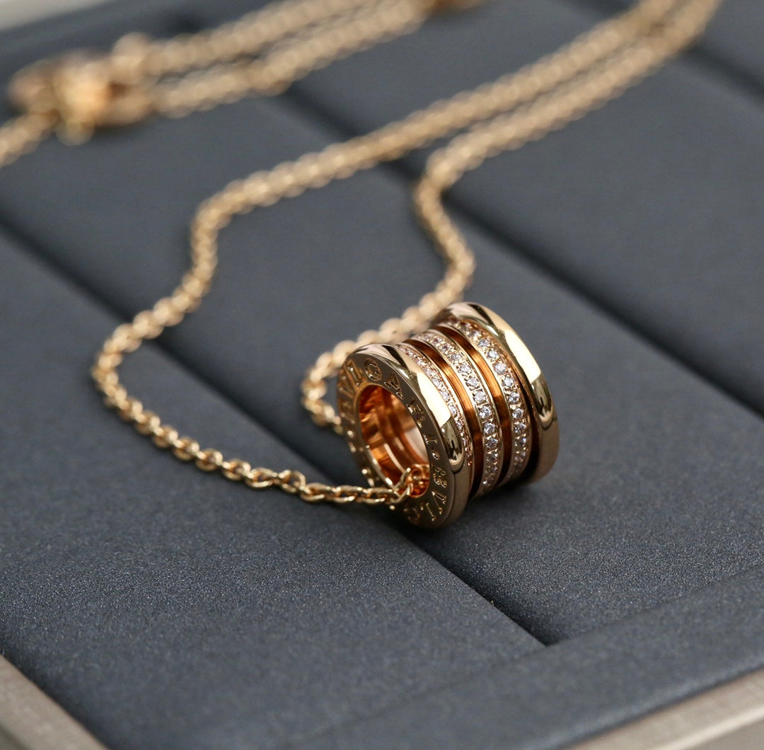 [Perla Lux]ZERO 1 PINK GOLD DIAMOND NECKLACE