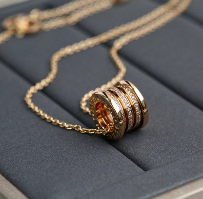 [Perla Lux]ZERO 1 PINK GOLD DIAMOND NECKLACE
