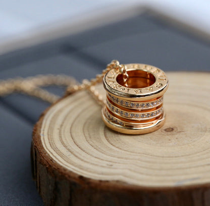 [Perla Lux]ZERO 1 PINK GOLD DIAMOND NECKLACE