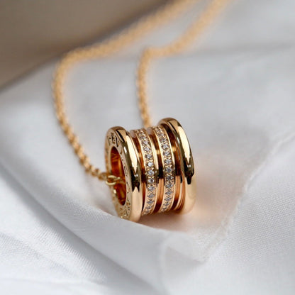 [Perla Lux]ZERO 1 PINK GOLD DIAMOND NECKLACE