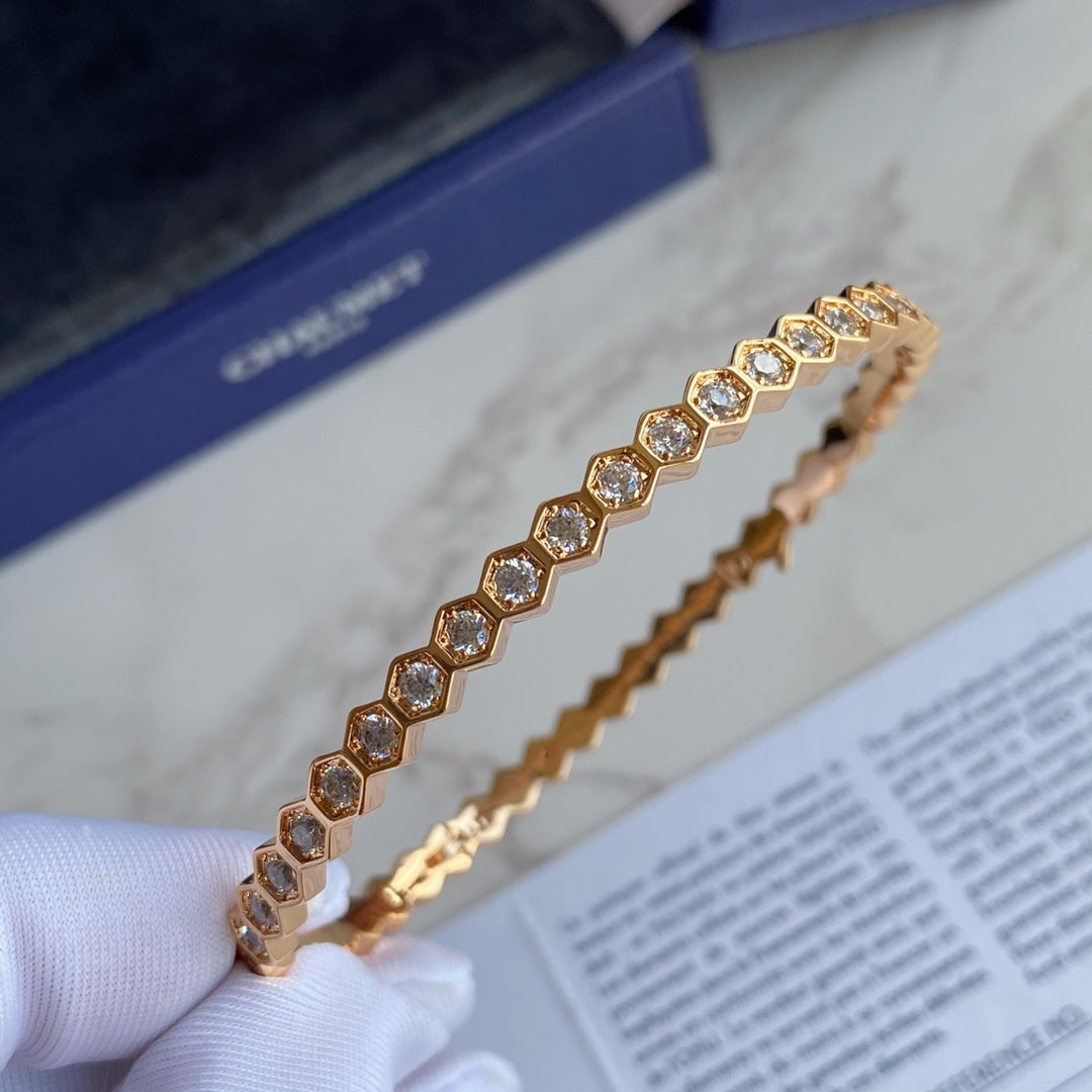 [Perla Lux]BEE LOVE GOLD BRACELET FULL DIAMOND