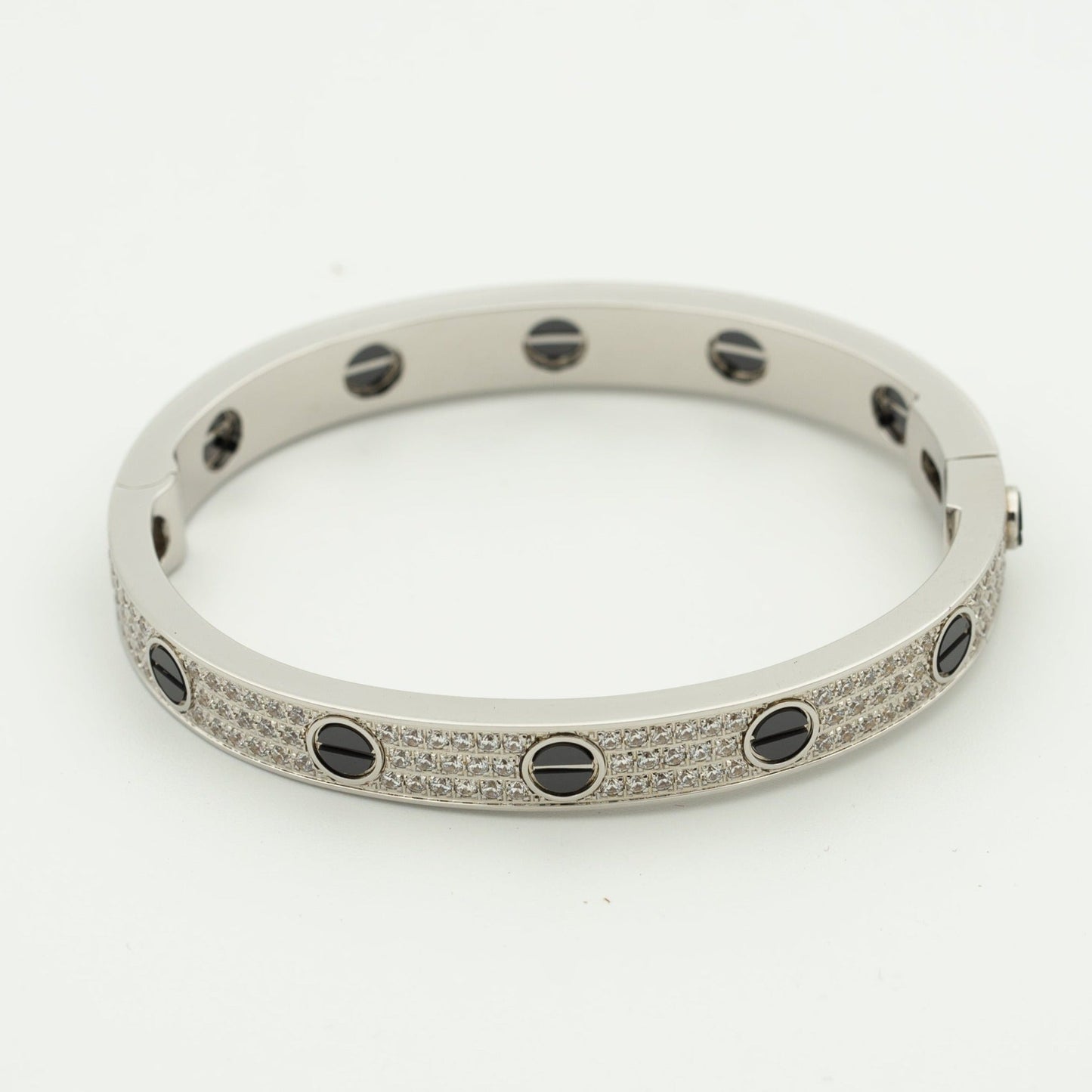 [Perla Lux]LOVE BRACELET 6.1MM DIAMOND-PAVED CERAMIC