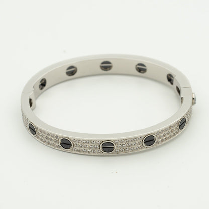 [Perla Lux]LOVE BRACELET 6.1MM DIAMOND-PAVED CERAMIC
