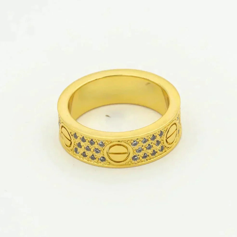 [Perla Lux]LOVE RING 5.5MM DIAMONDS PAVED