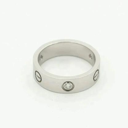 [Perla Lux]LOVE RING 5.5MM 3 DIAMONDS SILVER