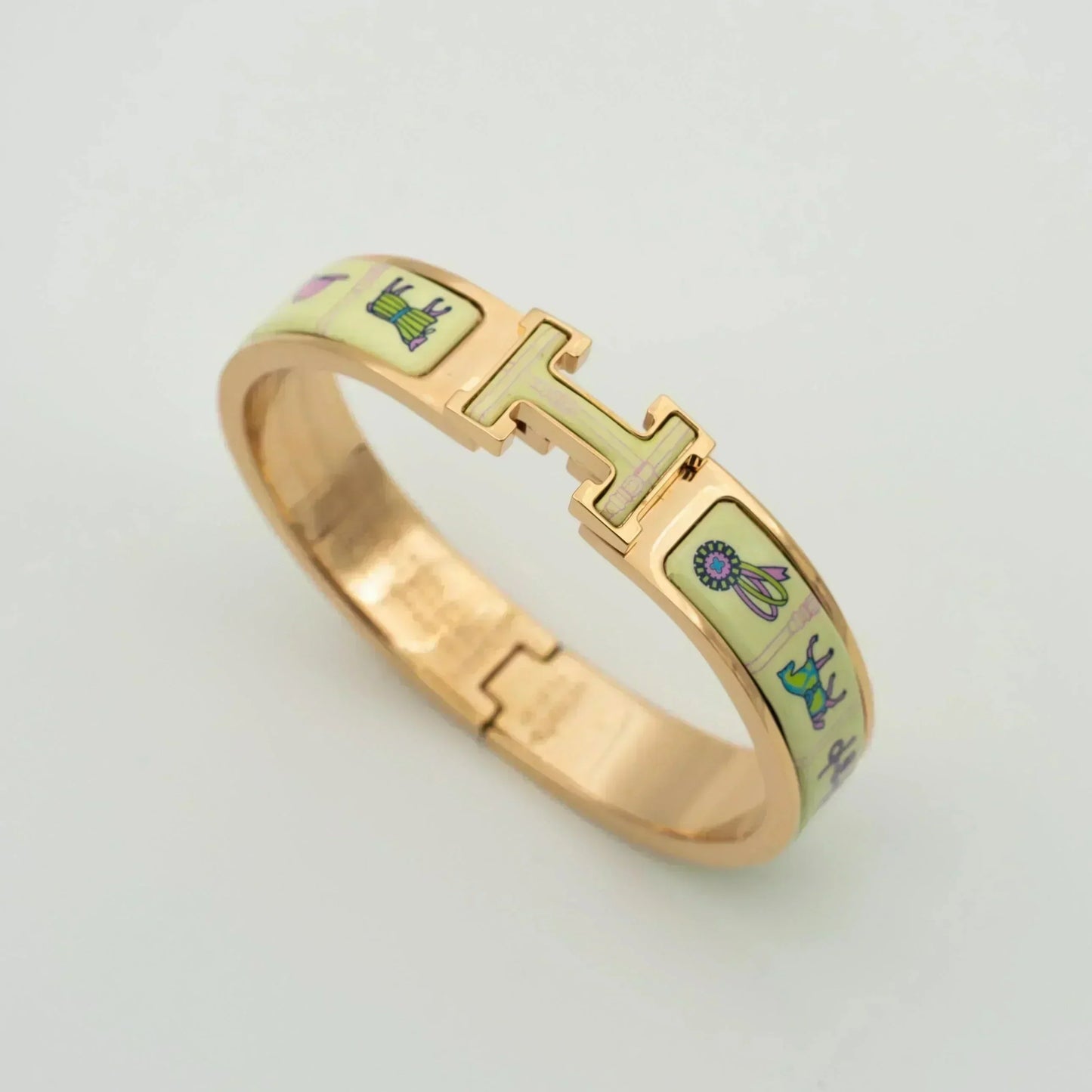 [Perla Lux]H PINK GOLD BRACELET CREAM CERAMIC