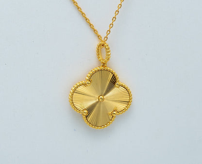 [Perla Lux]CLOVER 25MM PEDANT NECKLACE GOLD