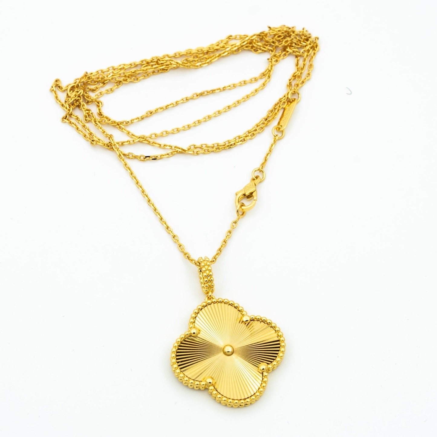 [Perla Lux]CLOVER 25MM PEDANT NECKLACE GOLD