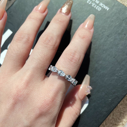 [Perla Lux]Exquisite Pear Cut Tennis Ring