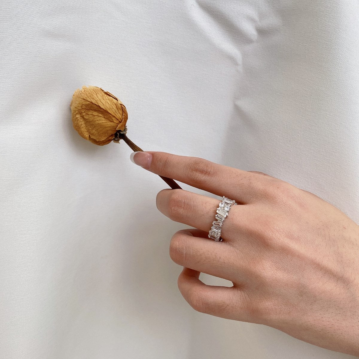 [Perla Lux]Delicate Multi Shape Tennis Ring