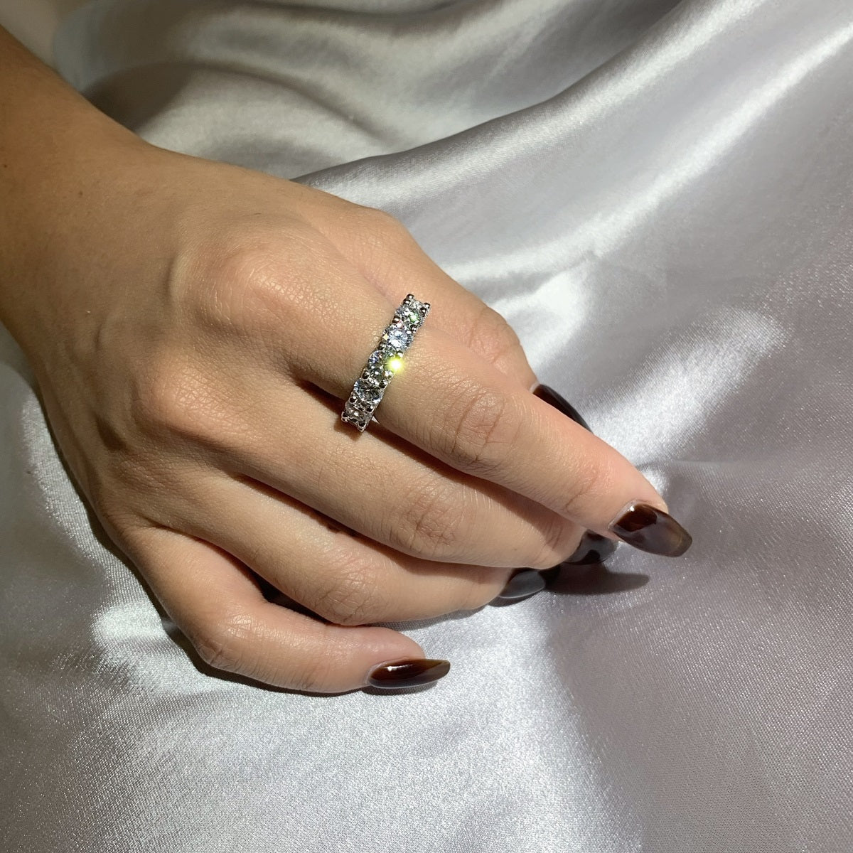 [Perla Lux]Gorgeous Round Cut Tennis Ring