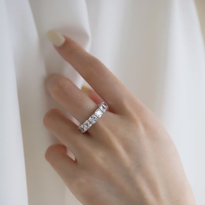 [Perla Lux]Elegant Princess Cut Tennis Ring