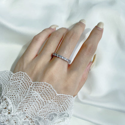 [Perla Lux]Sparkling Round Cut Tennis Ring
