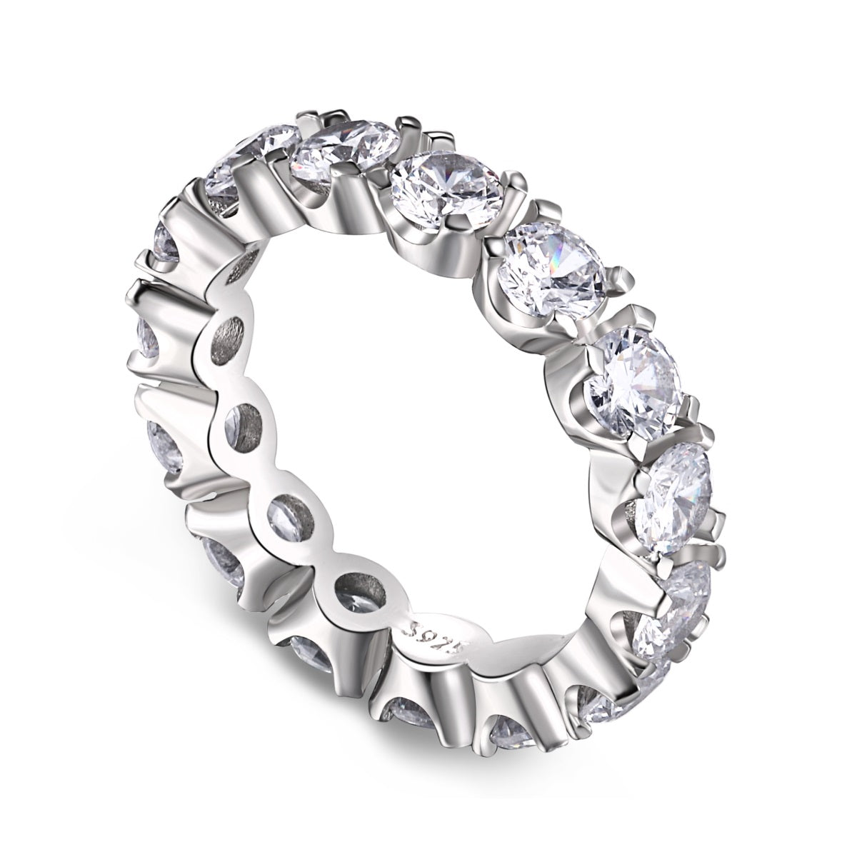 [Perla Lux]Eternity Round Cut Tennis Ring