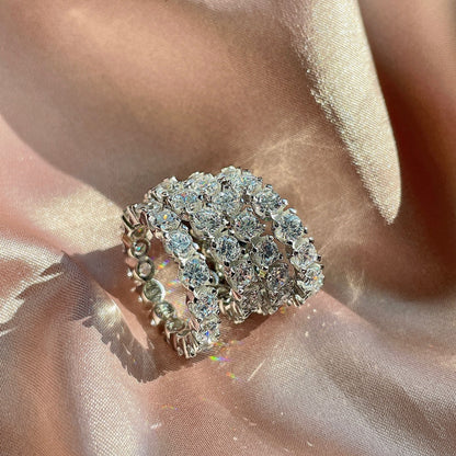 [Perla Lux]Eternity Round Cut Tennis Ring