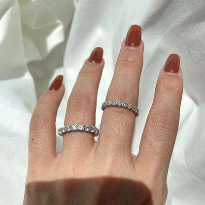 [Perla Lux]Sparkling Round Cut Tennis Ring