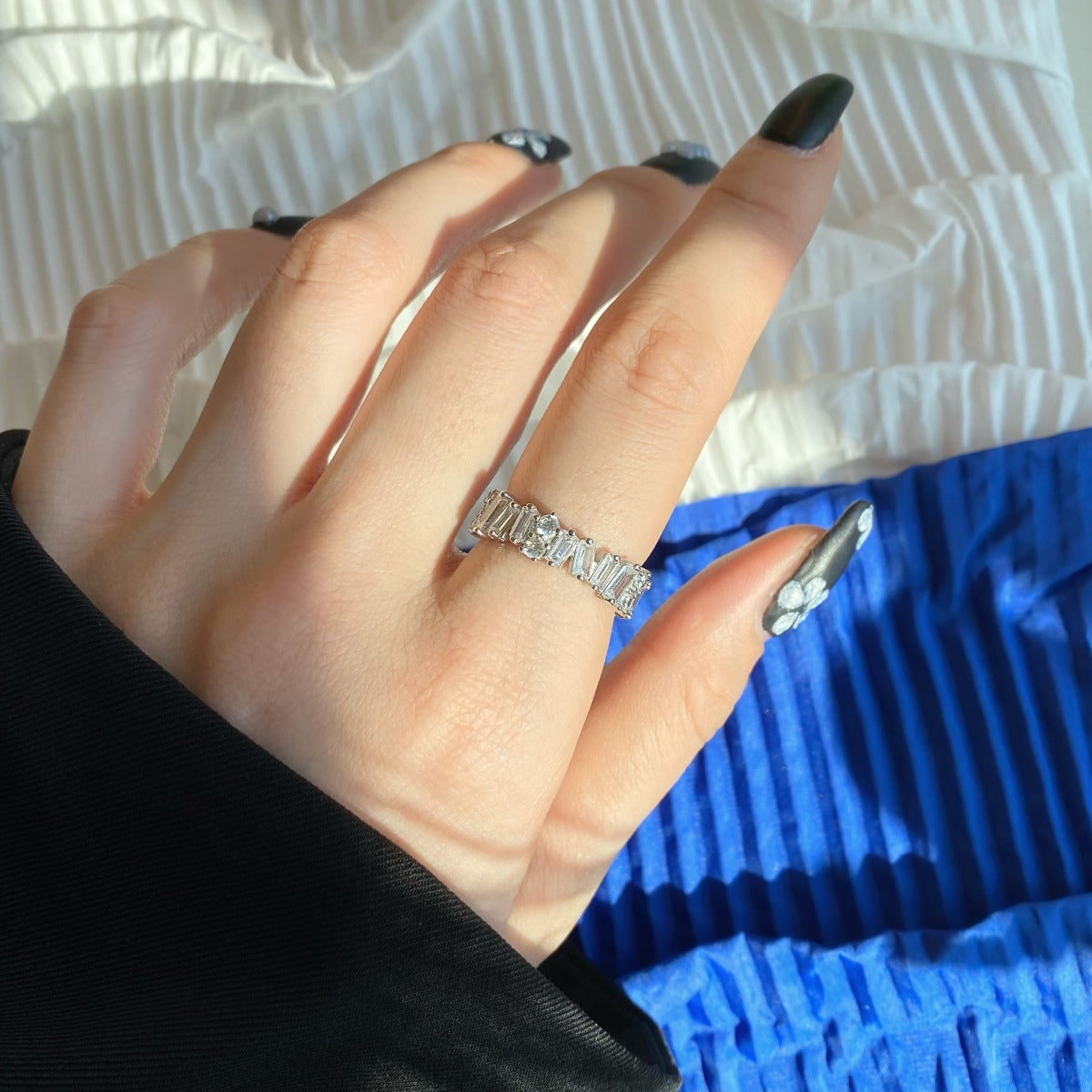 [Perla Lux]Delicate Multi Shape Tennis Ring