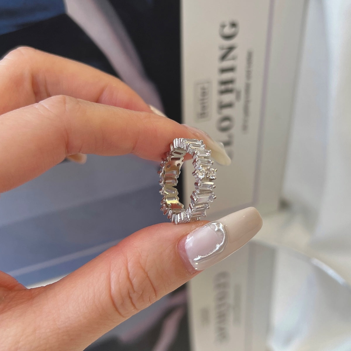 [Perla Lux]Delicate Multi Shape Tennis Ring