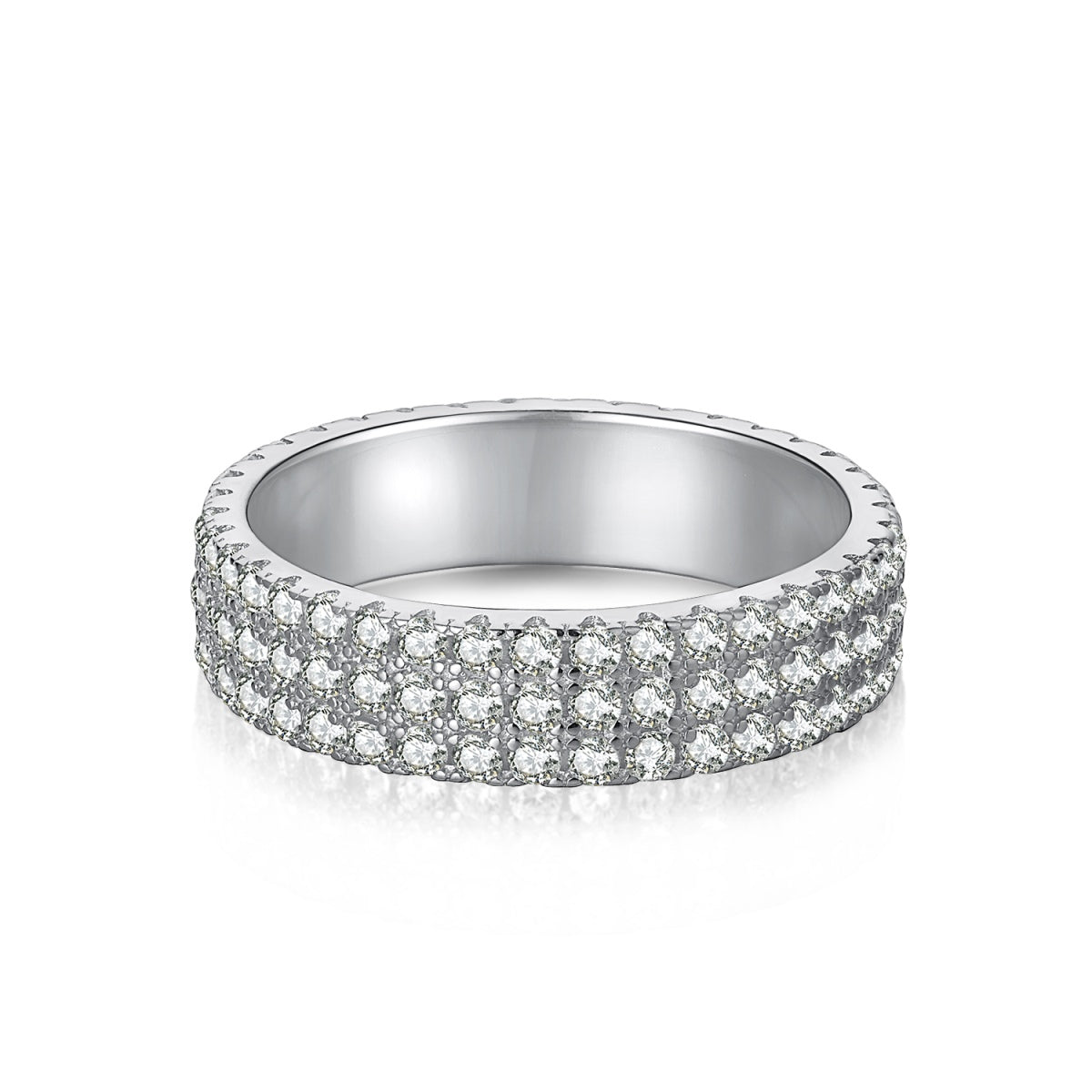[Perla Lux]Dainty Round Cut Tennis Ring