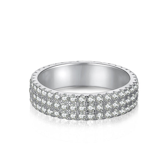 [Perla Lux]Dainty Round Cut Tennis Ring
