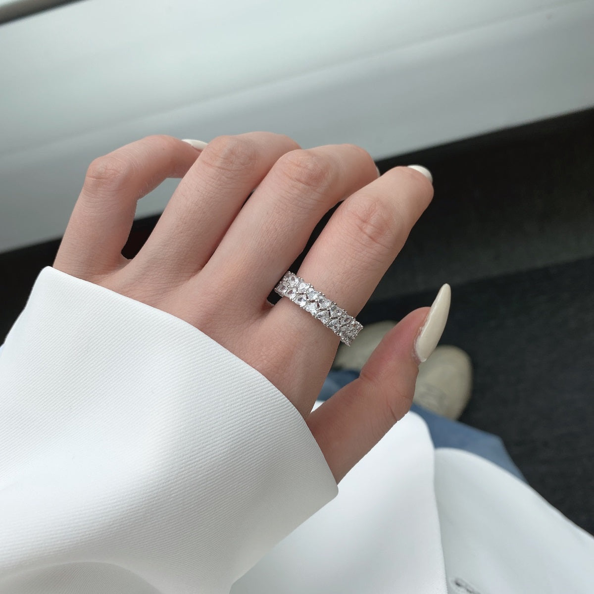 [Perla Lux]Sparkling Full Heart Ring