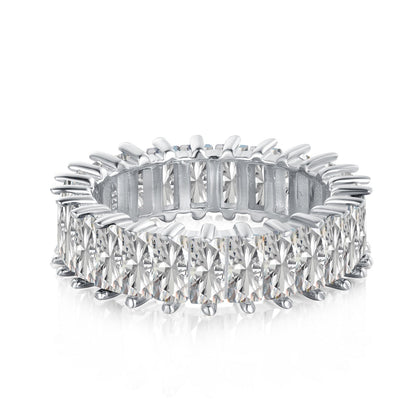 [Perla Lux]Unique Colorful Radiant Cut RIng