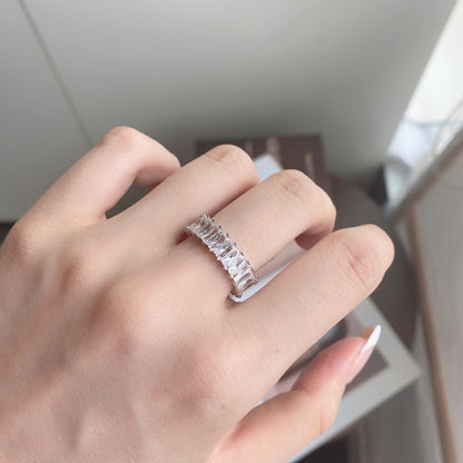 [Perla Lux]Unique Colorful Radiant Cut RIng