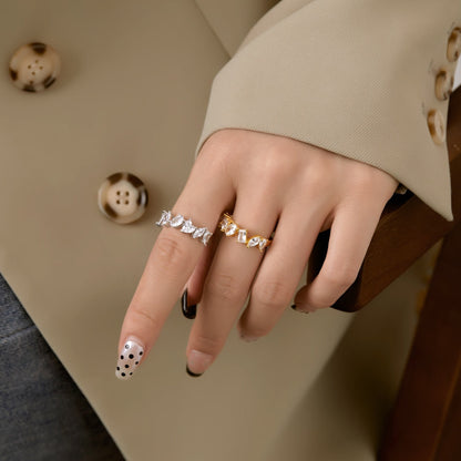 [Perla Lux]Delicate Multi Cut Ring