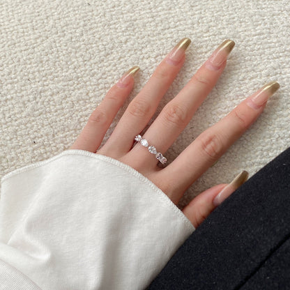 [Perla Lux]Exquisite Pear Cut Tennis Ring