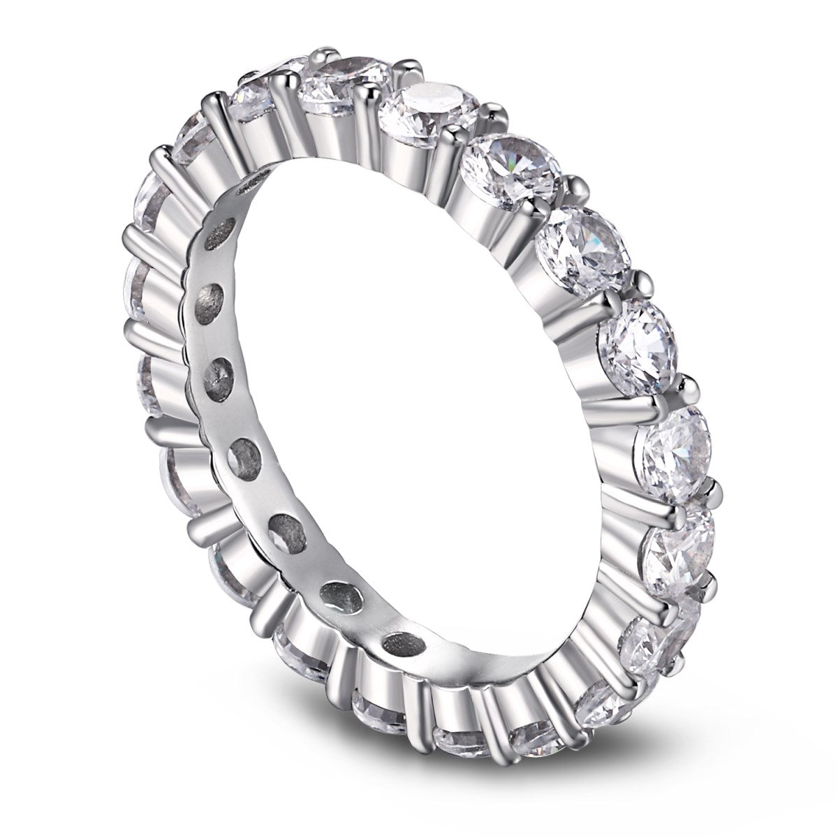 [Perla Lux]Sparkling Round Cut Tennis Ring