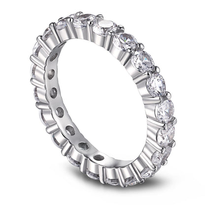 [Perla Lux]Sparkling Round Cut Tennis Ring