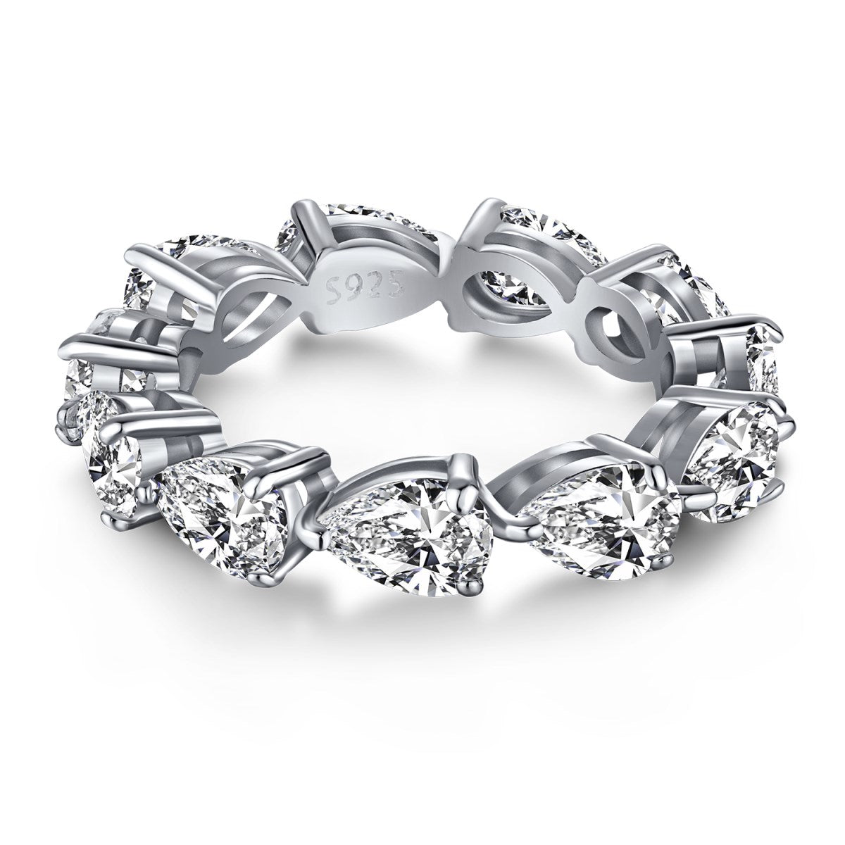 [Perla Lux]Exquisite Pear Cut Tennis Ring