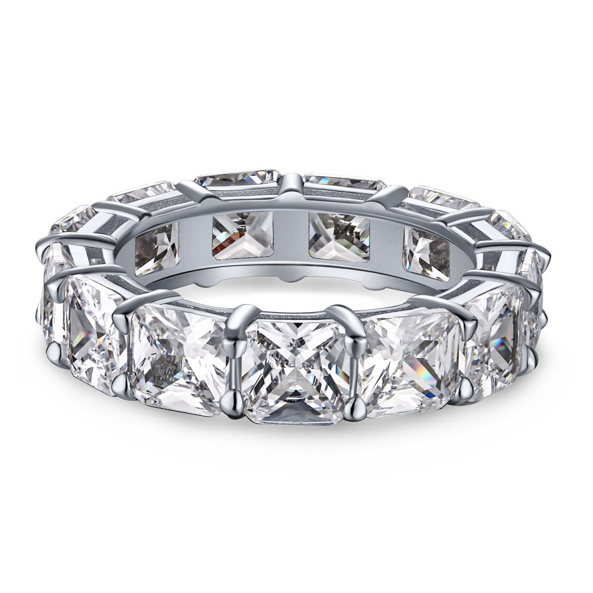 [Perla Lux]Elegant Princess Cut Tennis Ring