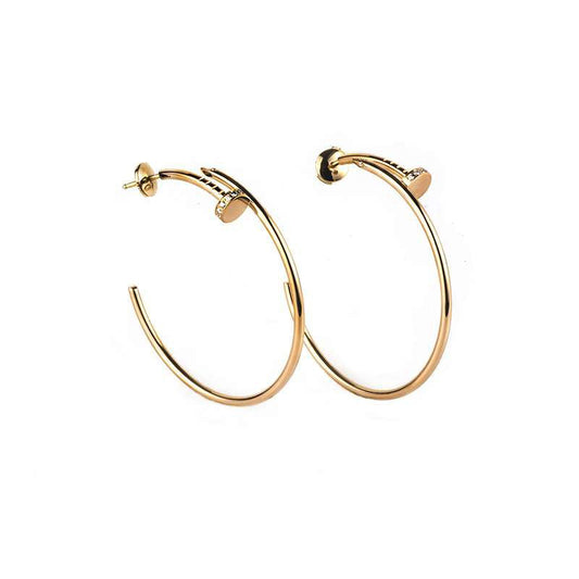 [Perla Lux]JUSTE EARRINGS GOLD DIAMONDS 1.8MM