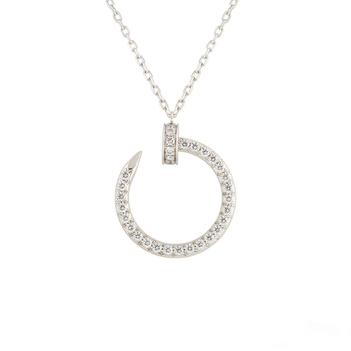 [Perla Lux]JUSTE NECKLACE SILVER DIAMONDS