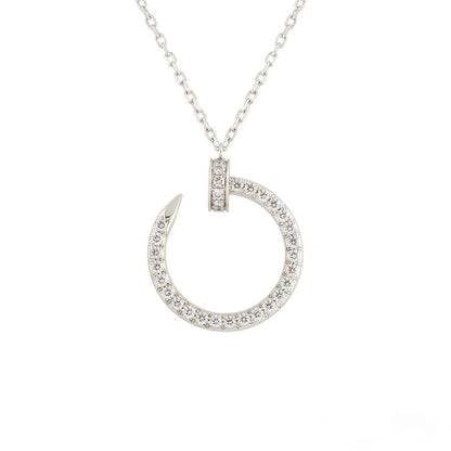 [Perla Lux]JUSTE NECKLACE SILVER DIAMONDS